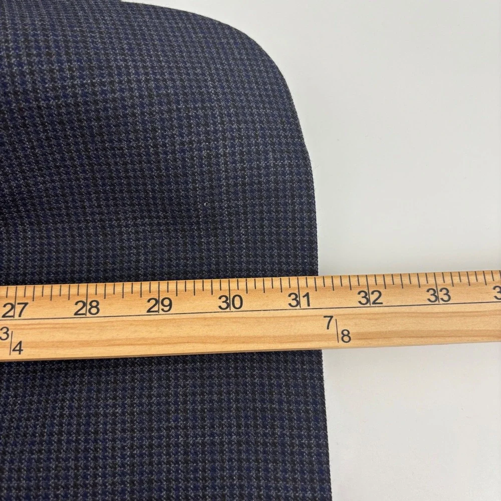 Ralph Lauren Sport Coat Mens 44R Grey Blue 100% Wool Houndstooth Blazer Designer